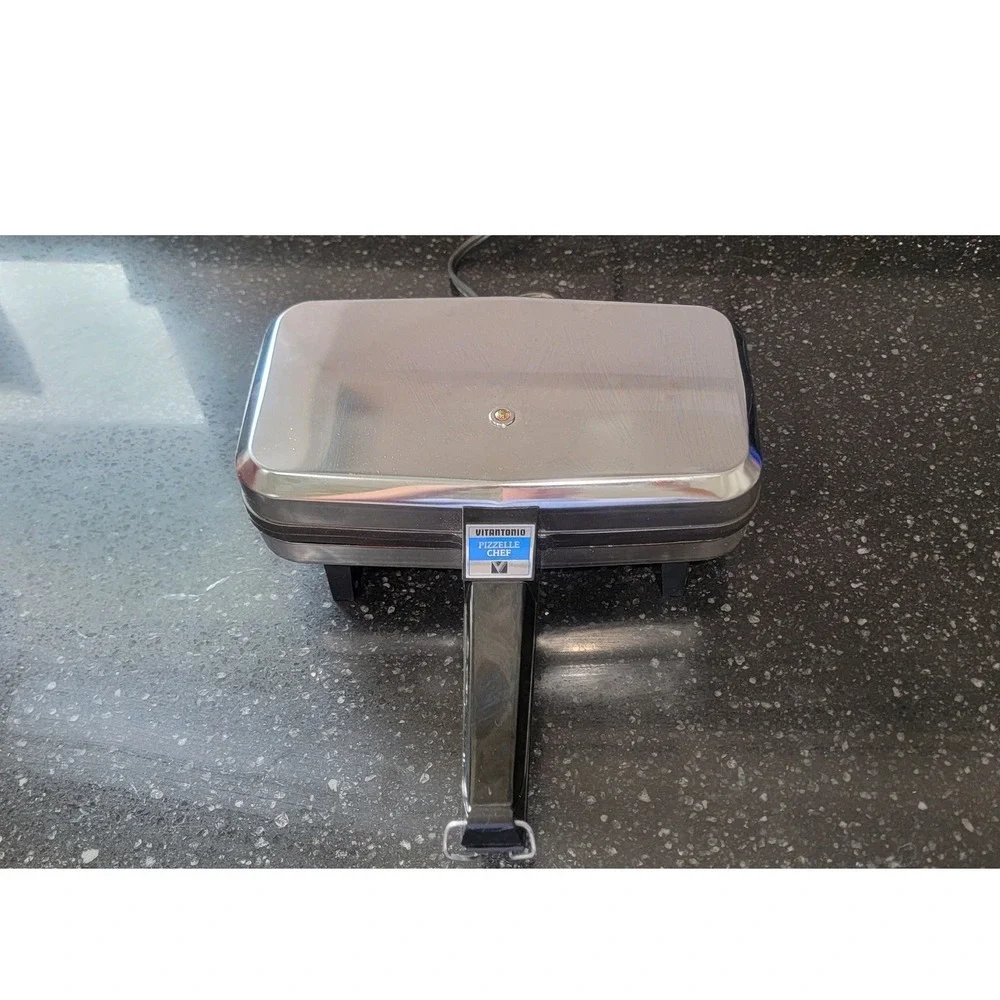 Vitantonio Pizzelle Chef 300 2-Slice Silver Chrome Electric Cookie Maker USA